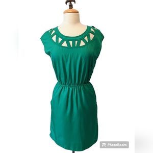 Banana Republic Green Mini Dress with Pockets Size 2
